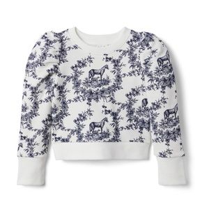Janie and Jack toile sweatshirt and joggers set
